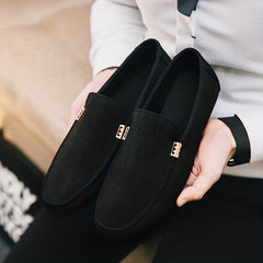 Men's Slip On Canvas Loafer Shoes Casual Anti skid Flat Shoes