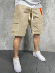 Men's V & 22 Graphic Casual Sports Shorts