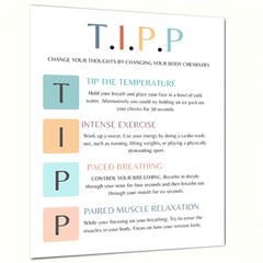 Dbt Poster T I P P Poster Dbt Therapy Therapy Office Decor Therapy Office Art