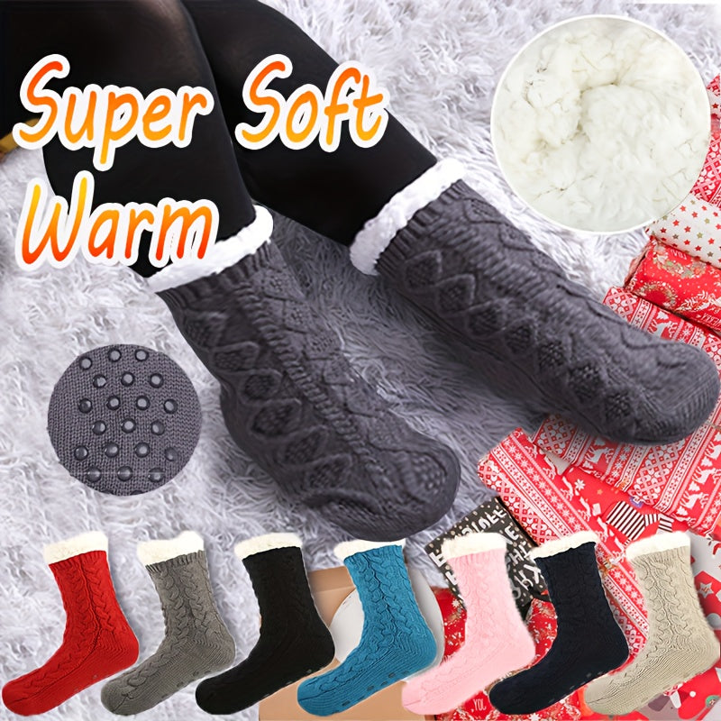 Cozy Fleece-Lined Unisex Fuzzy Socks for Winter Sleep & Daily Wear