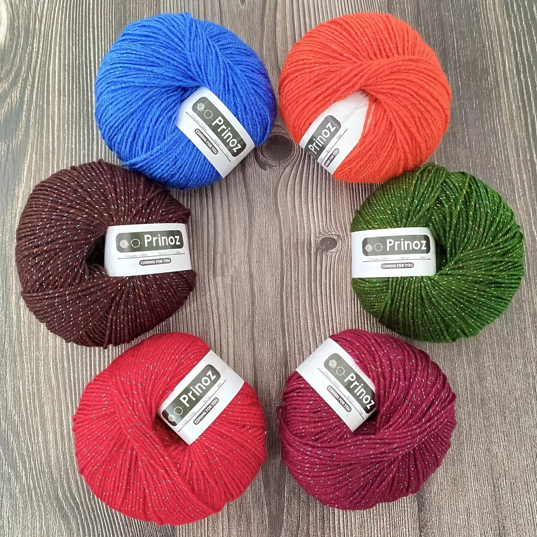 4 Strands Soft Acrylic Yarn Flash Golden Yarn For DIY Crafting 50g