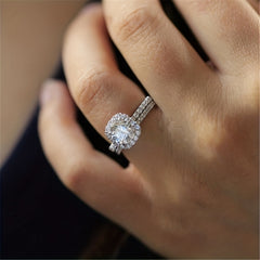 2pcs Rhinestone Decor Ring Set Girls Size 5 11