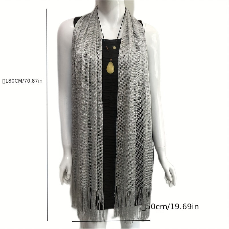 Summer Tassel Wrap Shawl Hollow Out Cape for Women