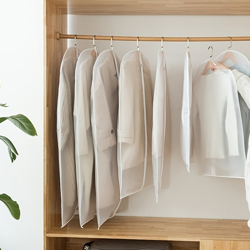 5 Pcs Dustproof Garment Hanging Bag Lightweight Clothes Storage Bag For Closet
