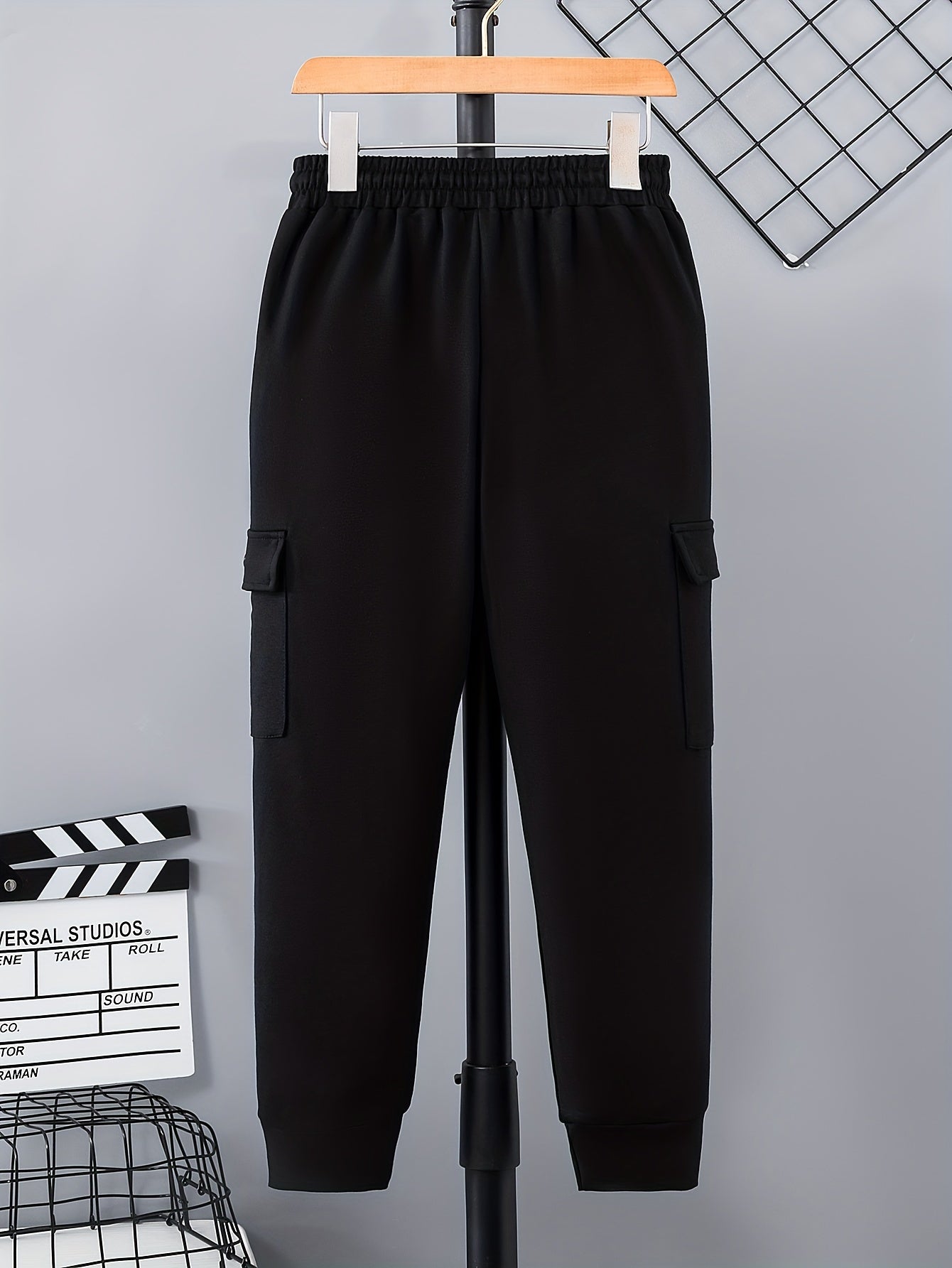 Boys Drawstring Sweatpants with Pockets, Cargo Style