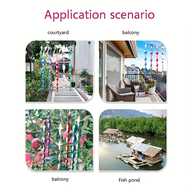 4pcs Spiral Bird Repellent Sticks - Keep Birds Away from Garden