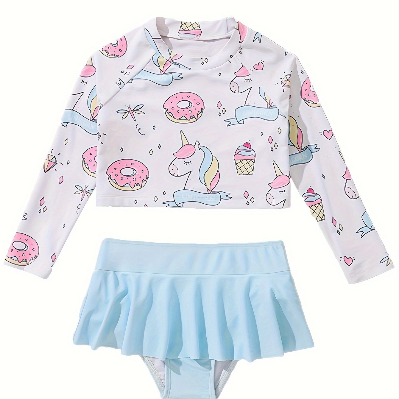 Donut & Unicorn Swimwear Set for Girls