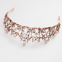 Rhinestone Flower Crown Headband Tiara Hair Accessories
