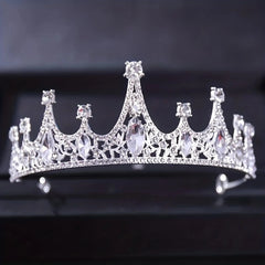 Vintage Rhinestone Crown Princess Headband for Girls