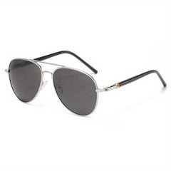 Men's Aviator Sunglasses with Zipper Case