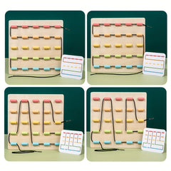 Wooden String Threading Game for Early Childhood Development