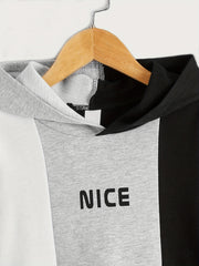 Boy's Cotton Hoodie NICE Print Long Sleeve Top Hooded Pullover