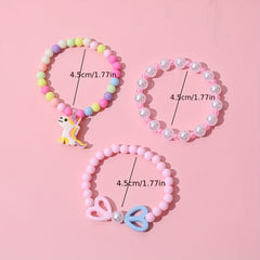 Dinosaur Pattern Quartz Kids Watch Set with Bracelet