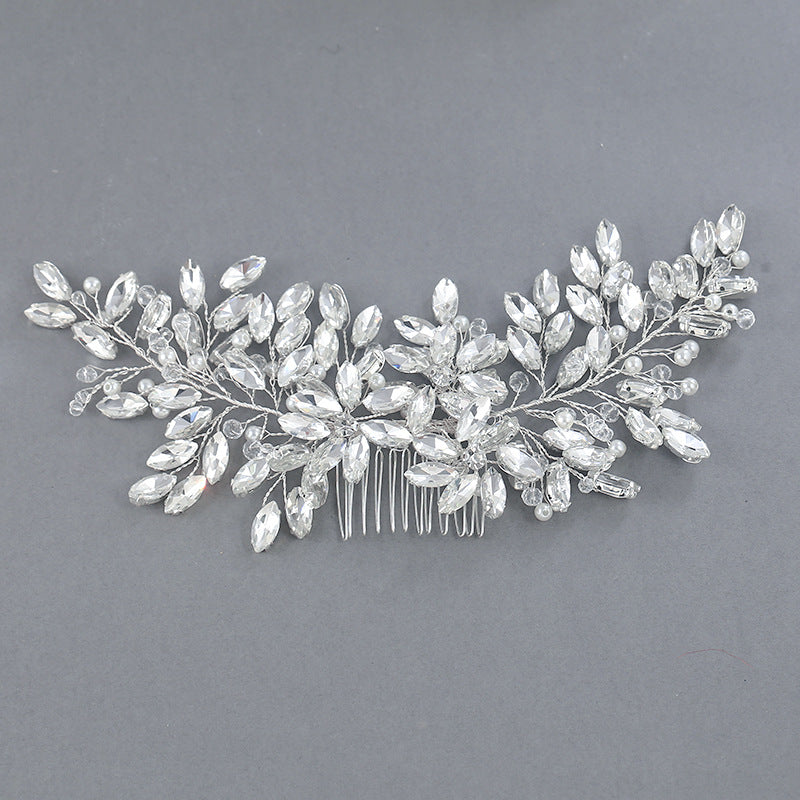 Crystal Bridal Headpiece Wedding Headband For Brides Flower Bride Hair Vine