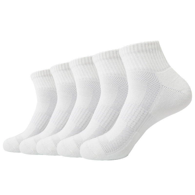 5 Pairs Athletic Cotton Socks for Running Training Daily Use