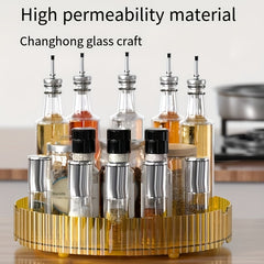 Acrylic Lazy Susan Turntable Display Stand Rotating Spice Rack Makeup Organizer