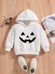 Baby Boys Pumpkin Face Hoodie Sweatshirt Halloween Pullover
