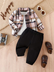 Kids Autumn Street Wear 2pcs Coat & Pants Set