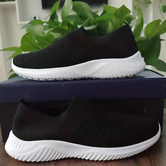 Men's Breathable Mesh Knitted Slip On Shoes for Walking Jogging
