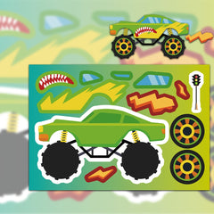 8pcs Bigfoot Truck DIY Stickers Water Bottles Bikes Scooters Skateboa