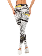 High Waist Sexy Printing Slim Leggings for Women