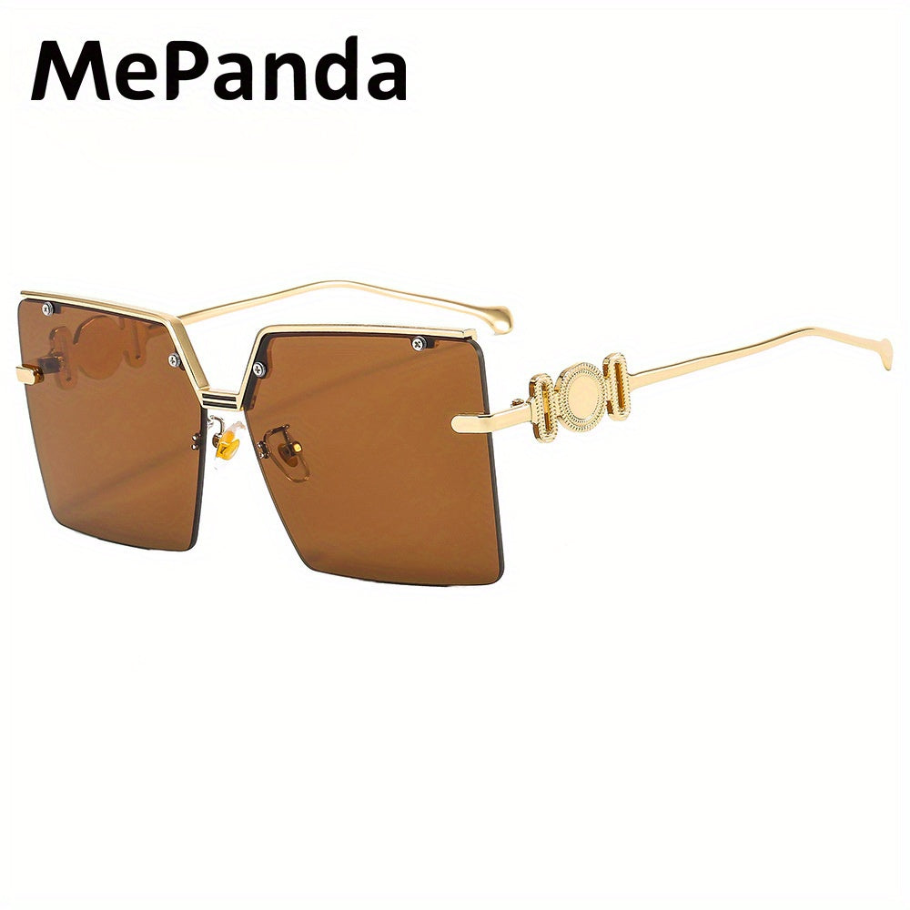 MePanda Square Metal Rivet Sunglasses Unisex