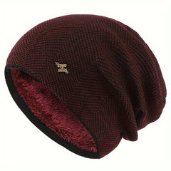 Thickened Warm Woolen Knitted Hat for Outdoor Cycling Skiing