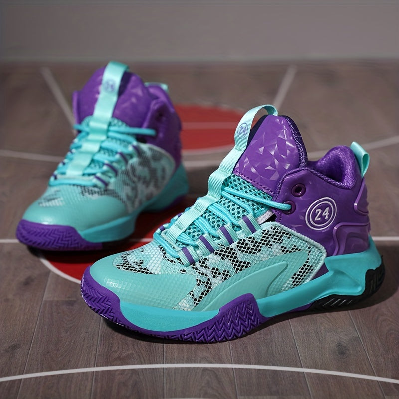 Boy's Block Basketball Shoes Comfy Non Slip Sneakers