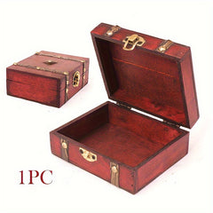 Wooden Ring Box Jewelry Organizer Decorative Trinket Case Home Decor