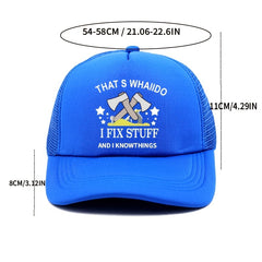 Fix Stuff Trucker Hat Unisex Baseball Cap Sunscreen Dad Hats