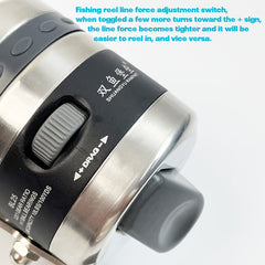 Stainless Steel Fishing Reel With Wrist Strap