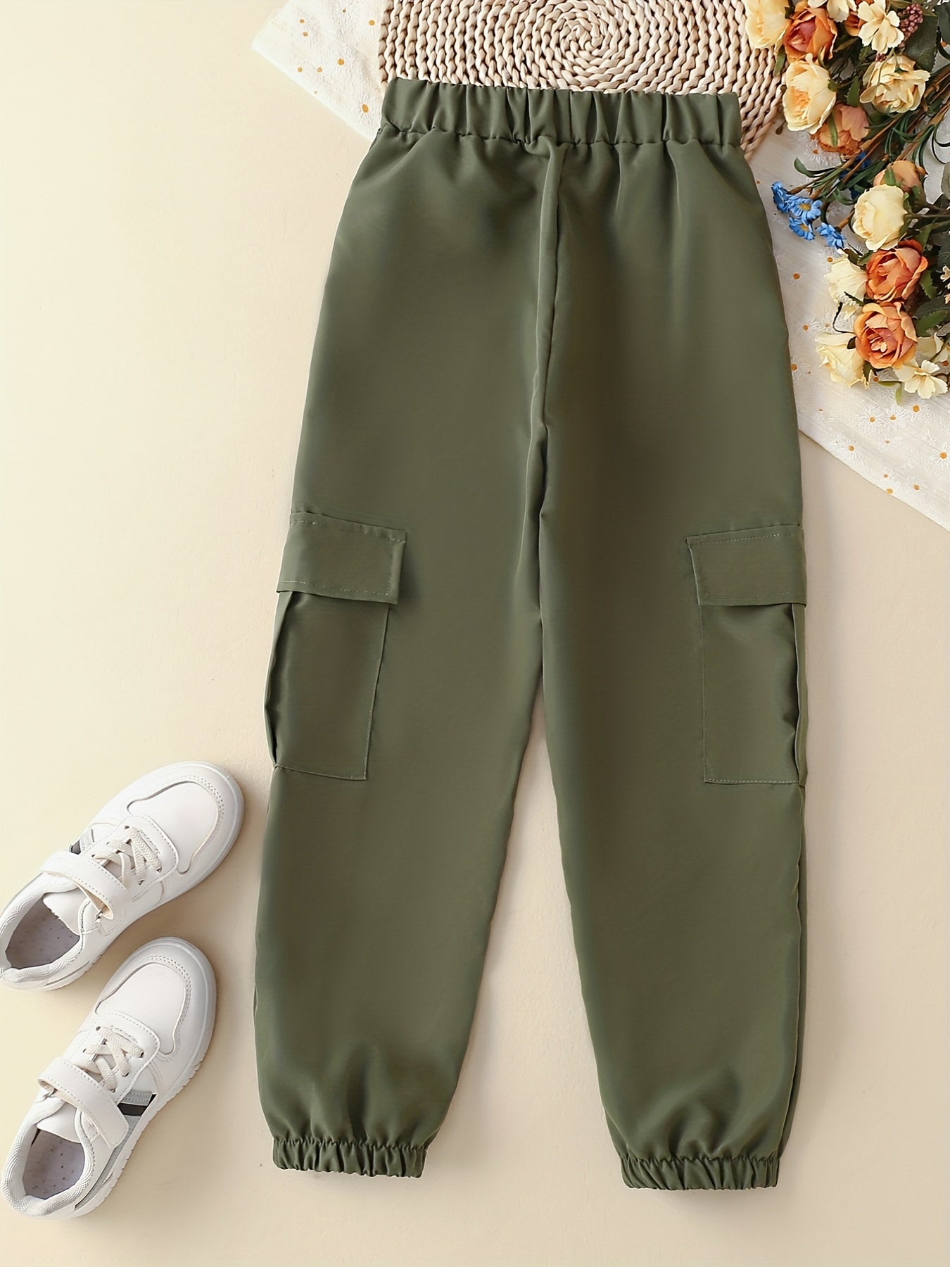 Boys Cargo Pants Elastic Waist Jogger Kids Clothing