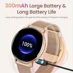 IP68 Waterproof Women's Smartwatch with Health Monitoring