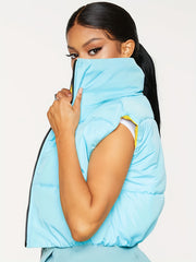 Reversible Vest Zip Up Sleeveless Outerwear