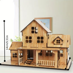 3D Wooden Puzzle House Building Windmill Model Creative Gift