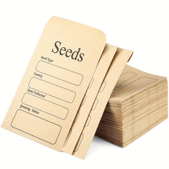 50pcs Resealable Seed Envelopes 8 x 11.99 cm with Seed Collecting Template