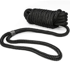 3/8 in x 46 ft Double Braided Nylon Dock Line Boat Rope Mooring Rope