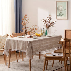 Bohemia Table Runner Tassel Tablecloth Family Dinner Pastoral Style