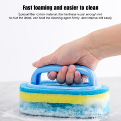 2pcs Handled Bathtub Scrubber Sponge Brush Soft Magic Sponge Eraser