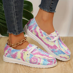 Women's Tie Dye Canvas Low Top Sneakers