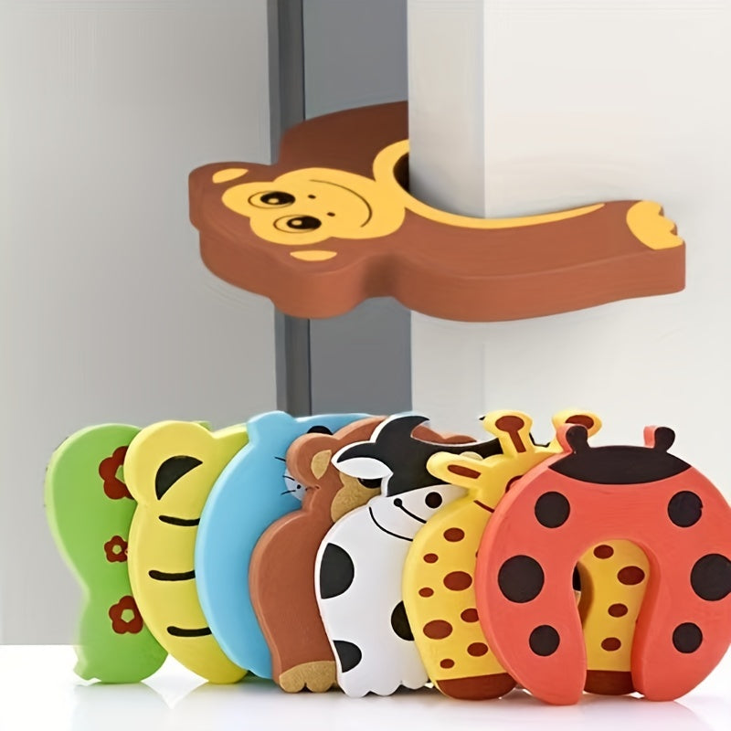 5pcs Kids Cartoon Animal Safety Door Card Door Stopper
