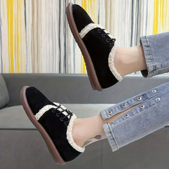 Women's Plush Lined Retro Low Top Snow Shoes