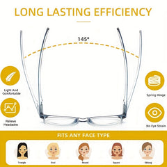 Retro Round Reading Glasses Anti Light Casual Eyeglasses