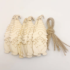10pcs Dwarf Wood Chip Blanks DIY Ornaments Hand-painted Crafts