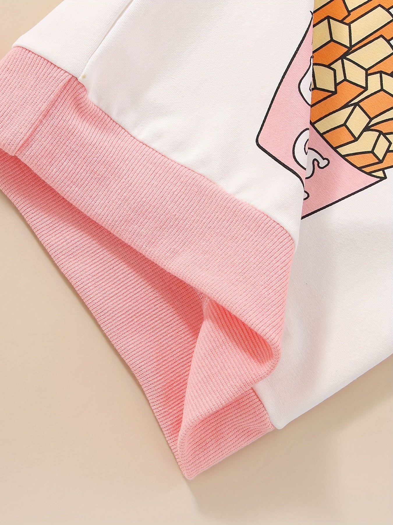 Cartoon Fries Long Sleeve Sweatshirt for Girls