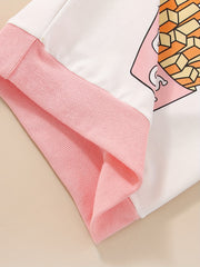 Cartoon Fries Long Sleeve Sweatshirt for Girls