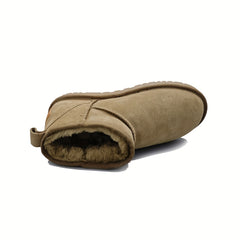 Women's Snow Boots Plush Lined Slip On Thermal Short Boots