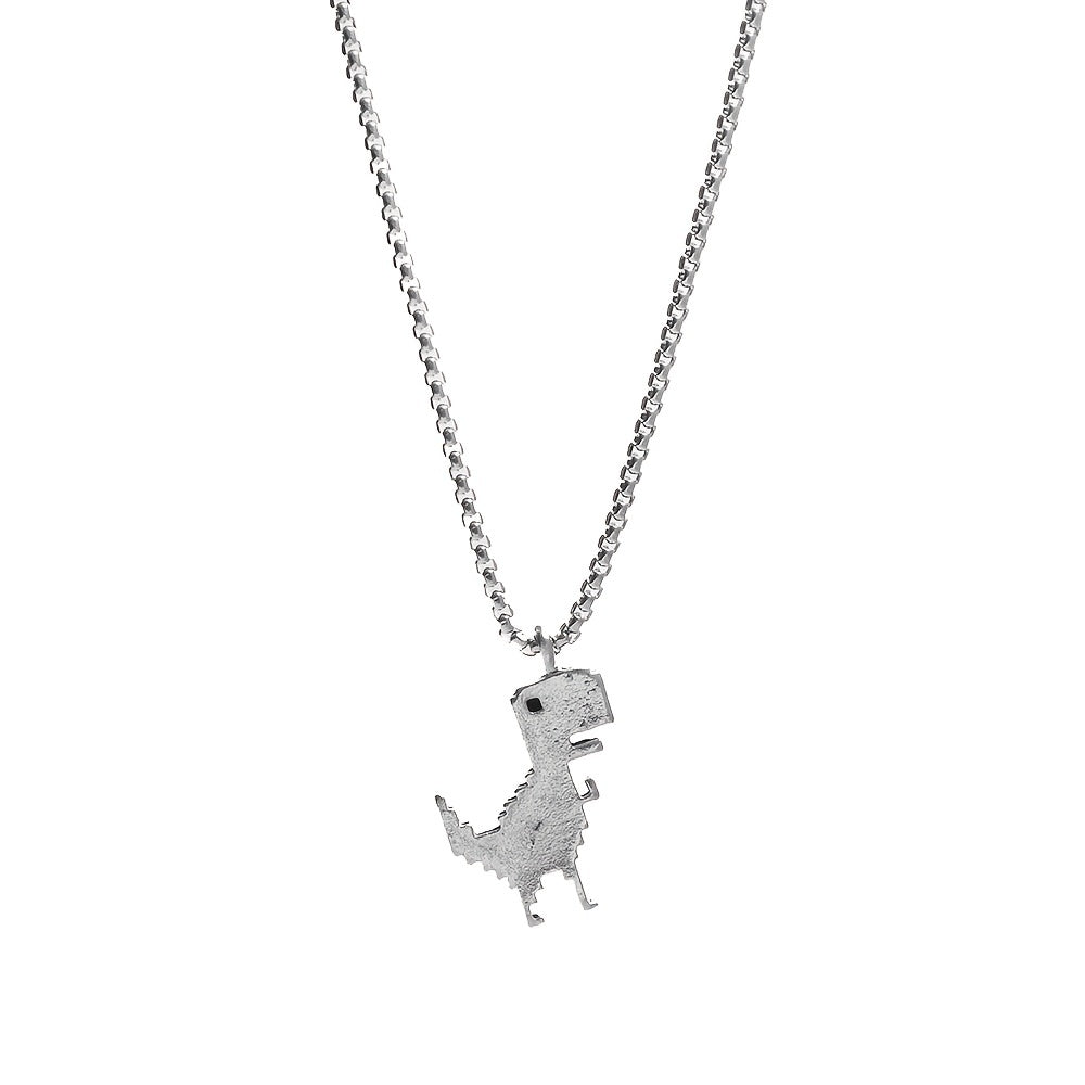 Men's Funky Dinosaur Pendant Necklace Street Hip-hop Chain Jewelry
