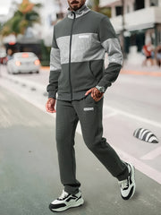 Men's Casual Jacket and Sweatpants Set for Spring Autumn