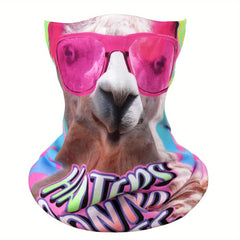 Cartoon Print Ice Mask Breathable Neck Gaiter Balaclava Dust UV Protection
